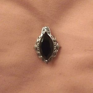 Beautiful black spinel charm for a necklace